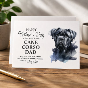 Cane Corso Hund Papa Elegantes Vatertagsgeschenk Feiertagskarte