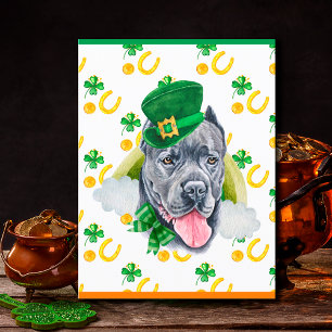 Cane Corso Hund Shamrock St. Patricks Day Feiertagspostkarte