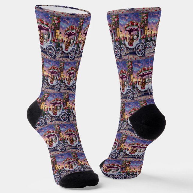Cane Corso Hund Valentinstag Socken (Gewinkelt)