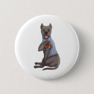 Cane Corso I Liebe Mama Tattoo Hundeshirt Funny Mo Button