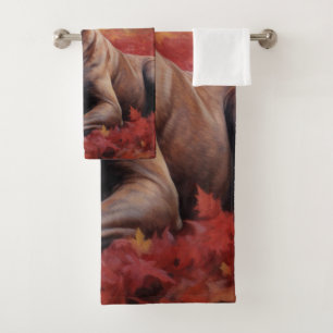 Cane Corso im Herbst Leaves Fall Inspiriert Badhandtuch Set