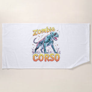 Cane Corso Italian Mastiff Zombie Dog Halloween Es Strandtuch