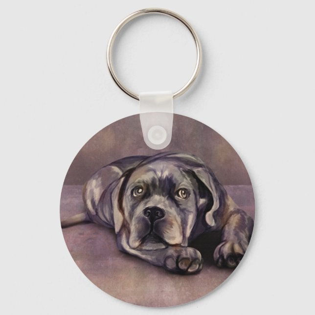 Cane Corso - Italienischer Mastiff Puppy Schlüsselanhänger (Vorderseite)