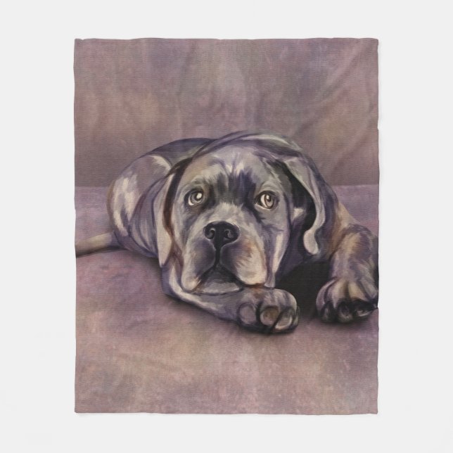 Cane Corso - Italienischer Mastiff-Welpe Fleecedecke (Vorderseite)