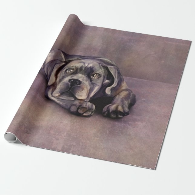Cane Corso - Italienischer Mastiff-Welpe Geschenkpapier (Ungerollt)
