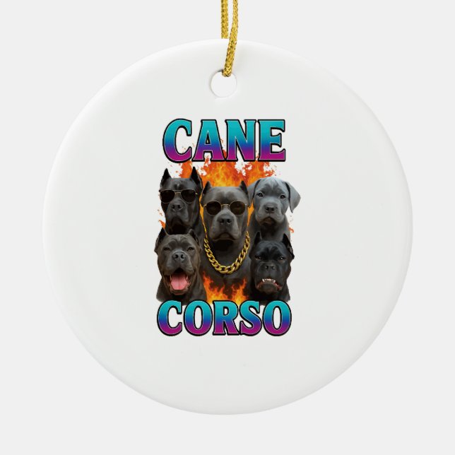 Cane Corso  Keramik Ornament (Vorne)