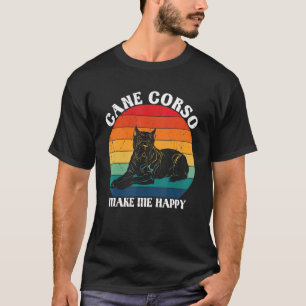 Cane Corso macht mich glücklich, Hundebesitzer Tie T-Shirt