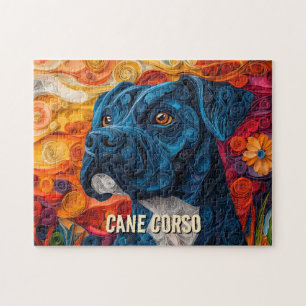 Cane Corso Paper Quilling Art Dog Portrait