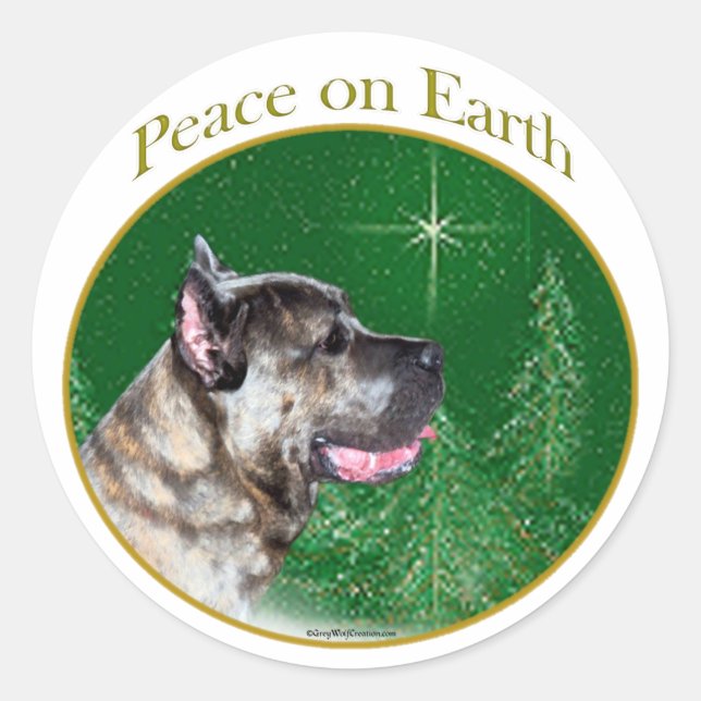 Cane Corso Peace Runder Aufkleber (Vorderseite)