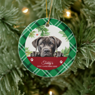 Cane Corso Personalisiertes erstes Weihnachten Keramik Ornament