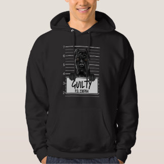 Cane Corso Polizeifoto Schuldiger Hund Hoodie