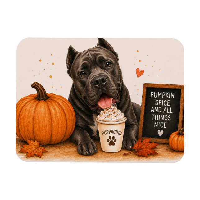 Cane Corso Pumpkin Spice Magnet (Horizontal)