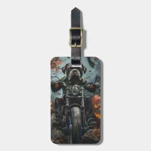 Cane Corso Reitet Motorrad Halloween Gruselig Gepäckanhänger