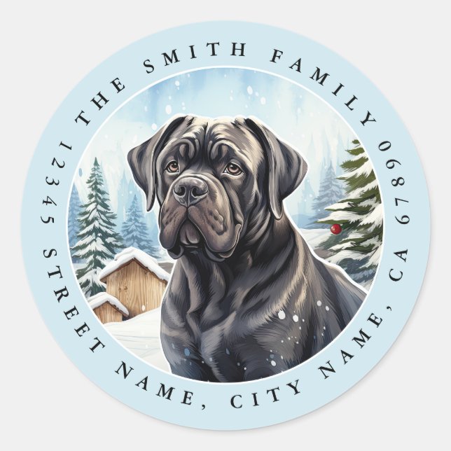 Cane Corso Round Stickers (Vorderseite)