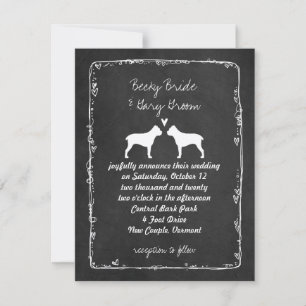 Cane Corso Silhouetten Hochzeitsankündigung Einladung
