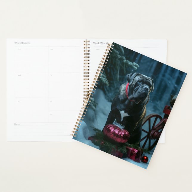 Cane Corso Snowy Sleigh Weihnachtsdekor Planer (Anzeige)