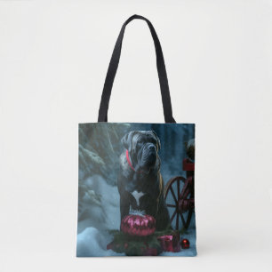 Cane Corso Snowy Sleigh Weihnachtsdekor Tasche