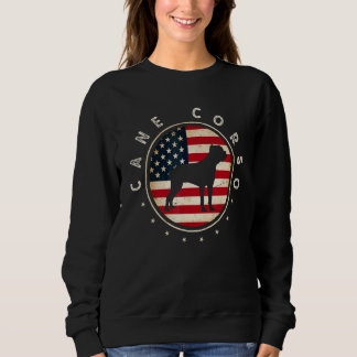 Cane Corso USA-Flagge 4. Juli Hundemutter Vater Sweatshirt