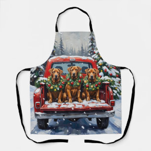 Cane Corso Weihnachten Rotes Lastwagen Ferien Schürze