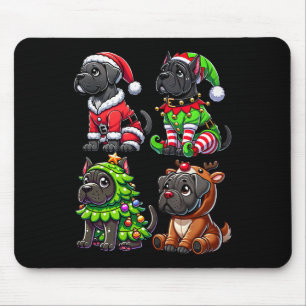 Cane Corso Weihnachtsbaum Santa Elf Kostümhund Mousepad