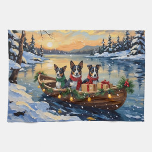 Cane Corso Weihnachtsboot Urlaub Geschirrtuch