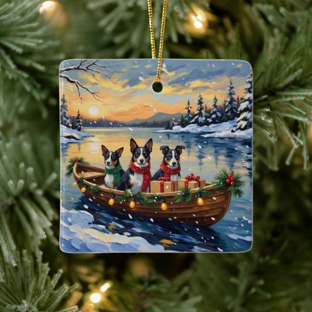 Cane Corso Weihnachtsboot Urlaub Keramikornament (Baum)