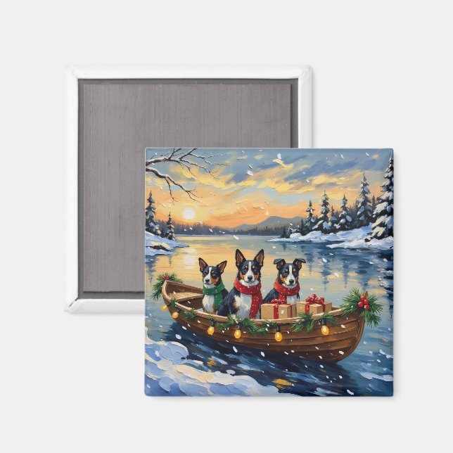 Cane Corso Weihnachtsboot Urlaub Magnet (Vorderseite/Rückseite)