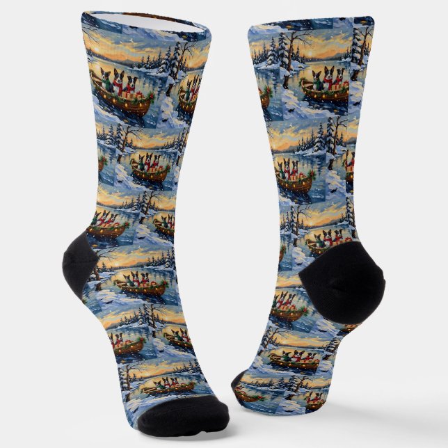 Cane Corso Weihnachtsboot Urlaub Socken (Gewinkelt)