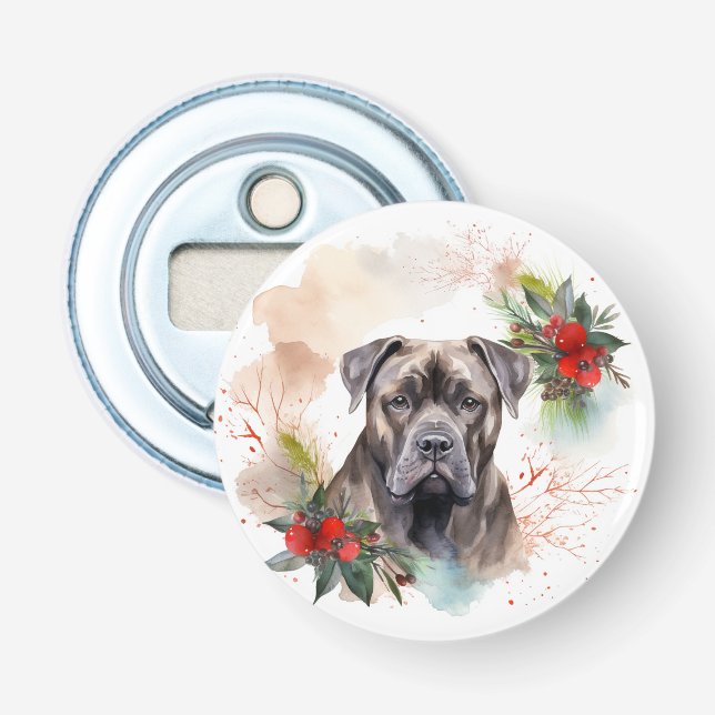 Cane Corso Weihnachtsmann Festliche Jungfrau Flaschenöffner (Vorderseite)