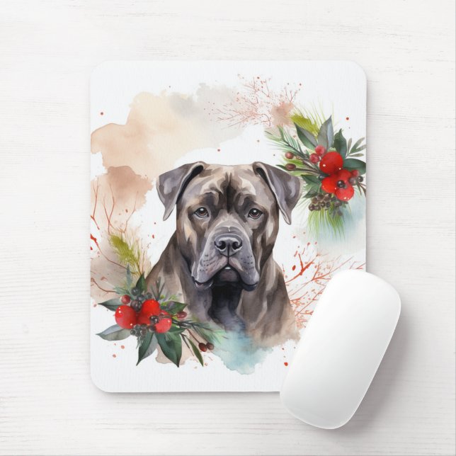 Cane Corso Weihnachtsmann Festliche Jungfrau Mousepad (Mit Mouse)