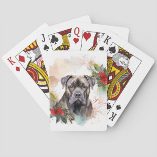 Cane Corso Weihnachtsmann Festliche Jungfrau Spielkarten