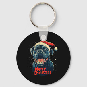 Cane Corso Weihnachtsmannmütze Frohe Weihnachten W Schlüsselanhänger