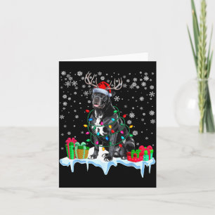 Cane Corso Weihnachtsmannmütze Rentier Pyjama Hund Karte