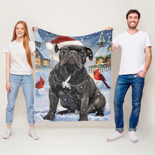 Cane Corso Winter Wonderland Christmas Joy Fleecedecke (Beispiel)