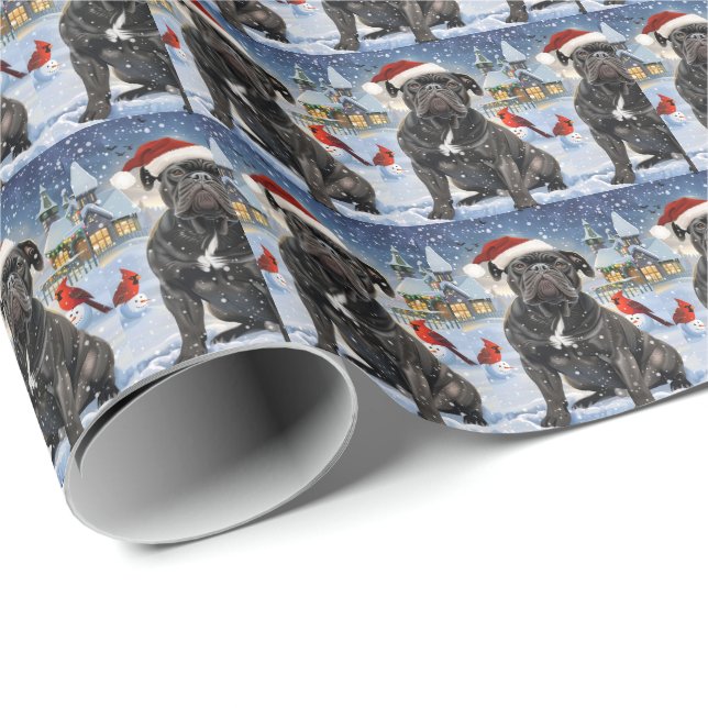 Cane Corso Winter Wonderland Christmas Joy Geschenkpapier (Rolleneckpunkt)