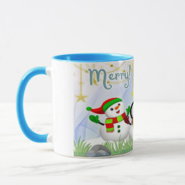 Caneca branca brilhante-Natal Tasse