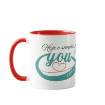 Caneca brilhante, namorados 