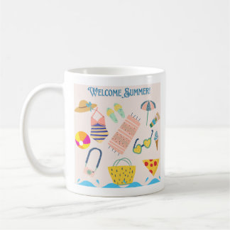 Caneca Café Chegada do Verão 11 oz Cerâmica W-PT  Kaffeetasse