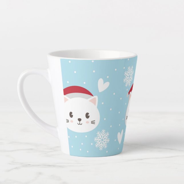 caneca Cat Christmas  Milchtasse (Links)