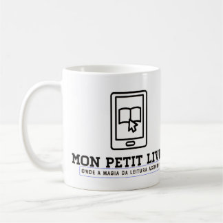  Caneca Clássica Branca de Louça Mon Petit Livre Kaffeetasse