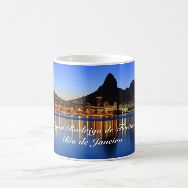 Caneca com foto da Lagoa Rodrigo de Freitas Kaffeetasse (Mittel)
