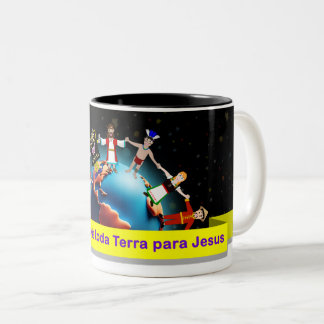 Caneca Crianças para Jesus (Biblinha e Turminha) Zweifarbige Tasse