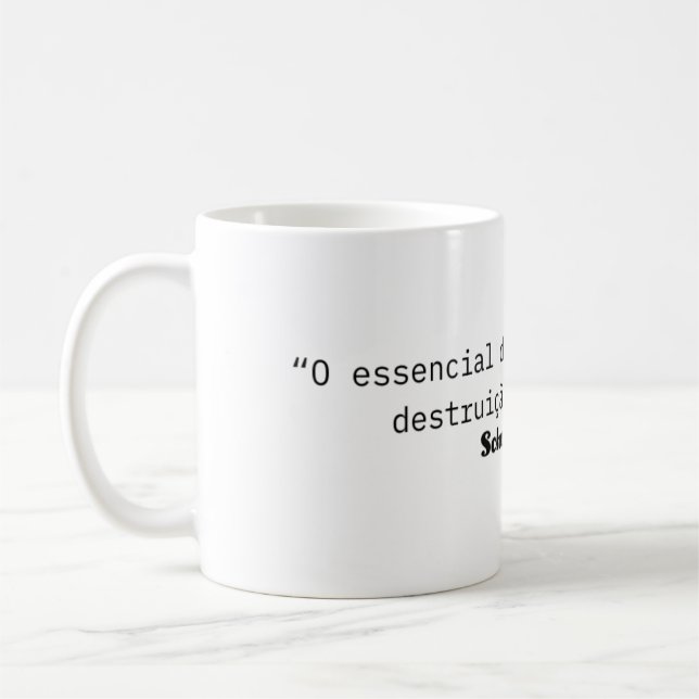 Caneca de Café: Citação de Schumpeter. Kaffeetasse (Links)