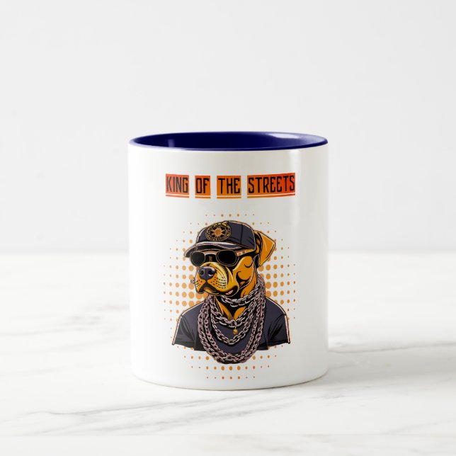Caneca DOG KING Zweifarbige Tasse (Mittel)