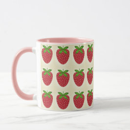 caneca estampada morango tasse