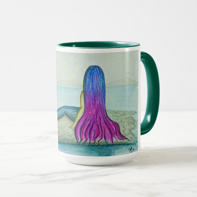 Caneca ilustração sereia pintada à mão tasse (VorderseiteRechts)