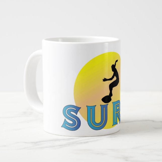 caneca jumbo personalizada  surf Jumbo-Tasse (Vorderseite Links)