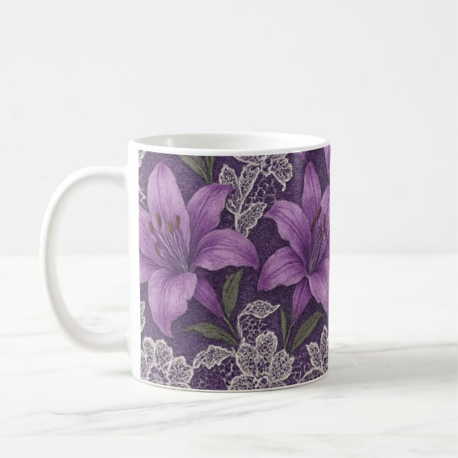 Caneca lírios e renda design  kaffeetasse (Links)