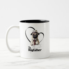Caneca Pug - The Dogfather Zweifarbige Tasse
