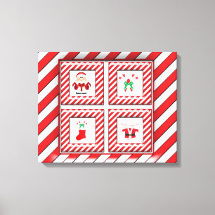 Canes und Santa Leinwanddruck